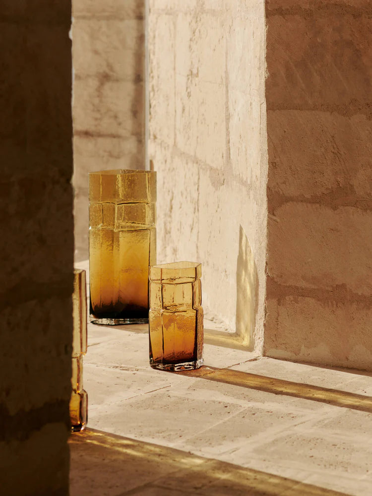 Muro Vase H 38 Recycling Amber