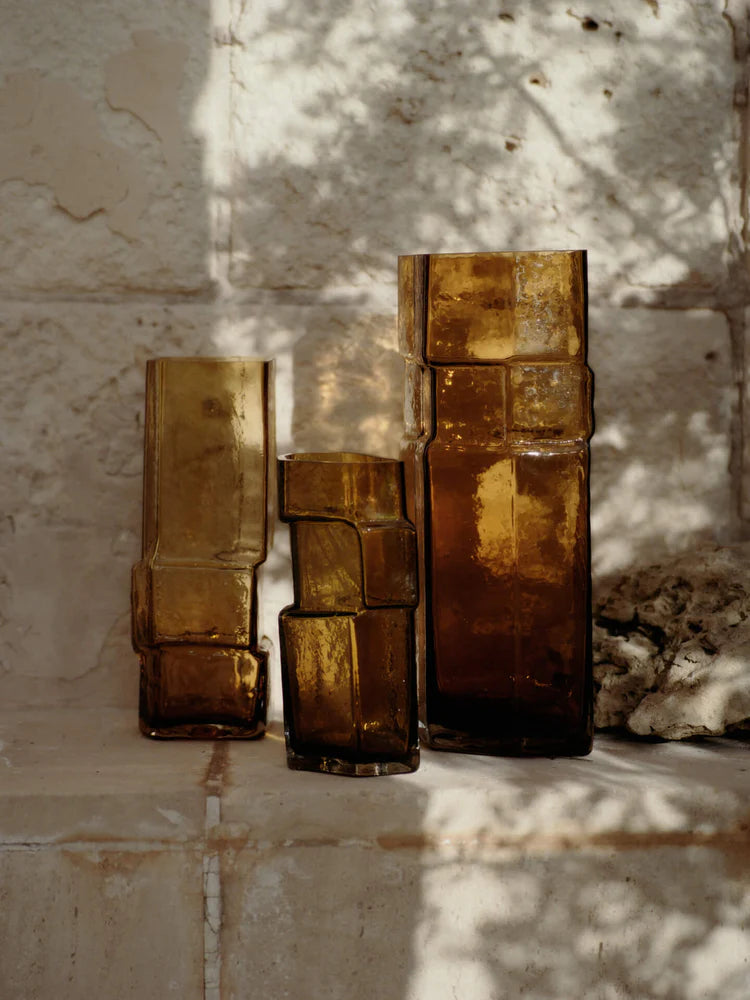 Muro Vase H 38 Recycling Amber