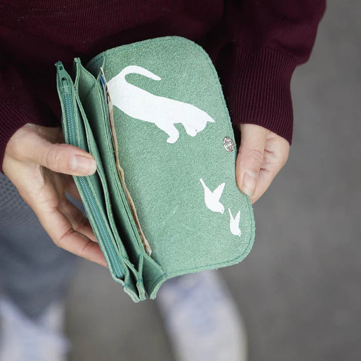 Wallet Cat Chase Medium Cognac