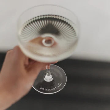 Champagner Glas Das Leben ist schön