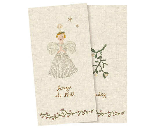 Serviette Engel weiß