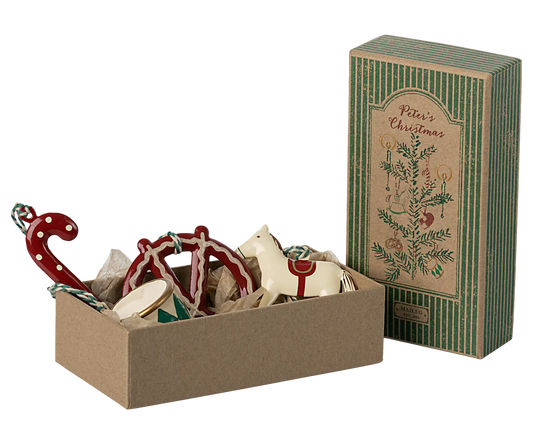 Ornament Set aus Metall, Peter‘s Christmas