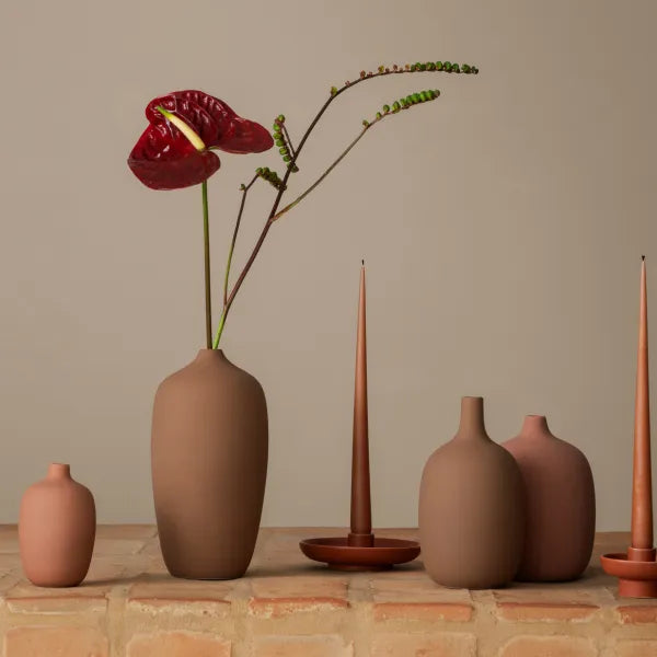 Vase Ceola Amber Brown