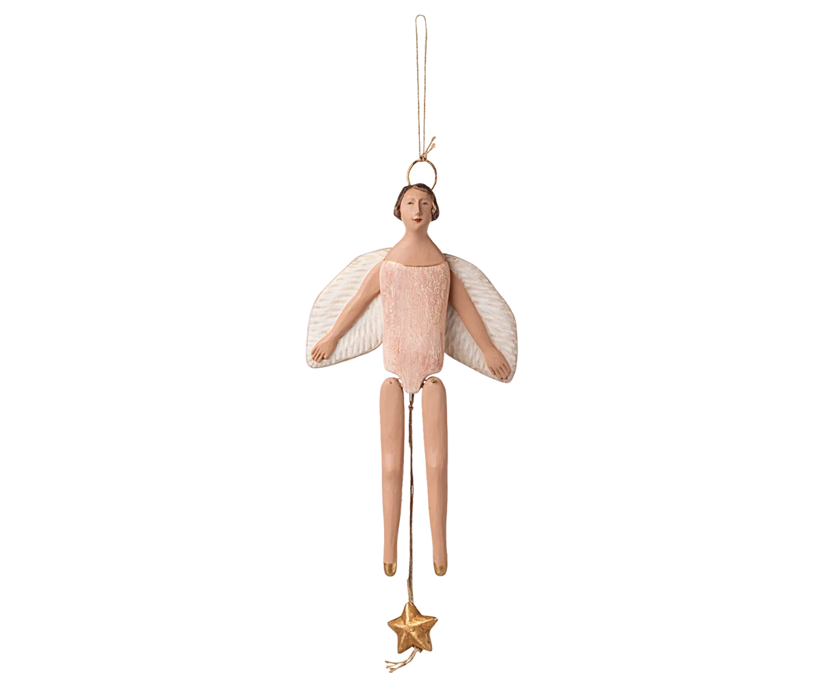 Engel Hampelmann mit Heiligenschein Rose