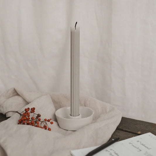 Stabkerzen grau im 4 er Set