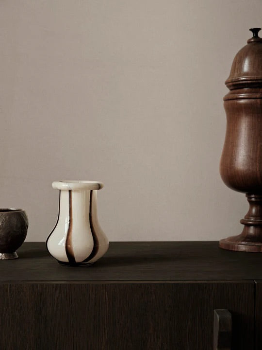 Riban Vase H 15cm Cream