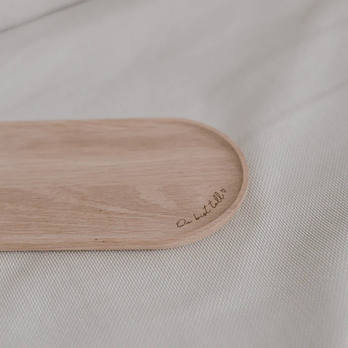 Tablett du bist toll aus Eiche