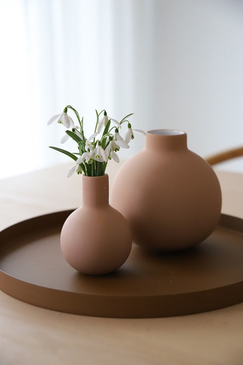 Collar Vase cafe au lait 12 cm