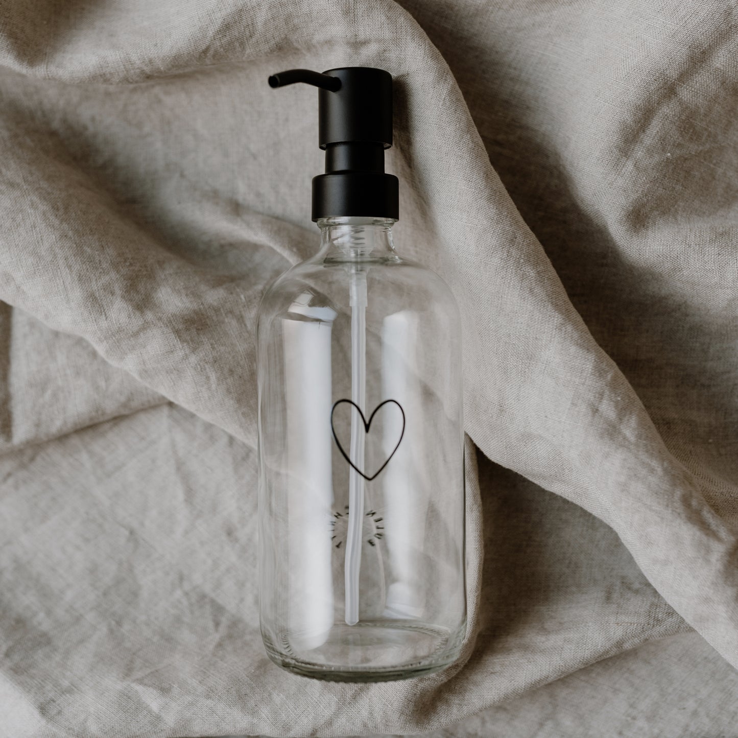 Seifenspender Herz Transparent 500ml