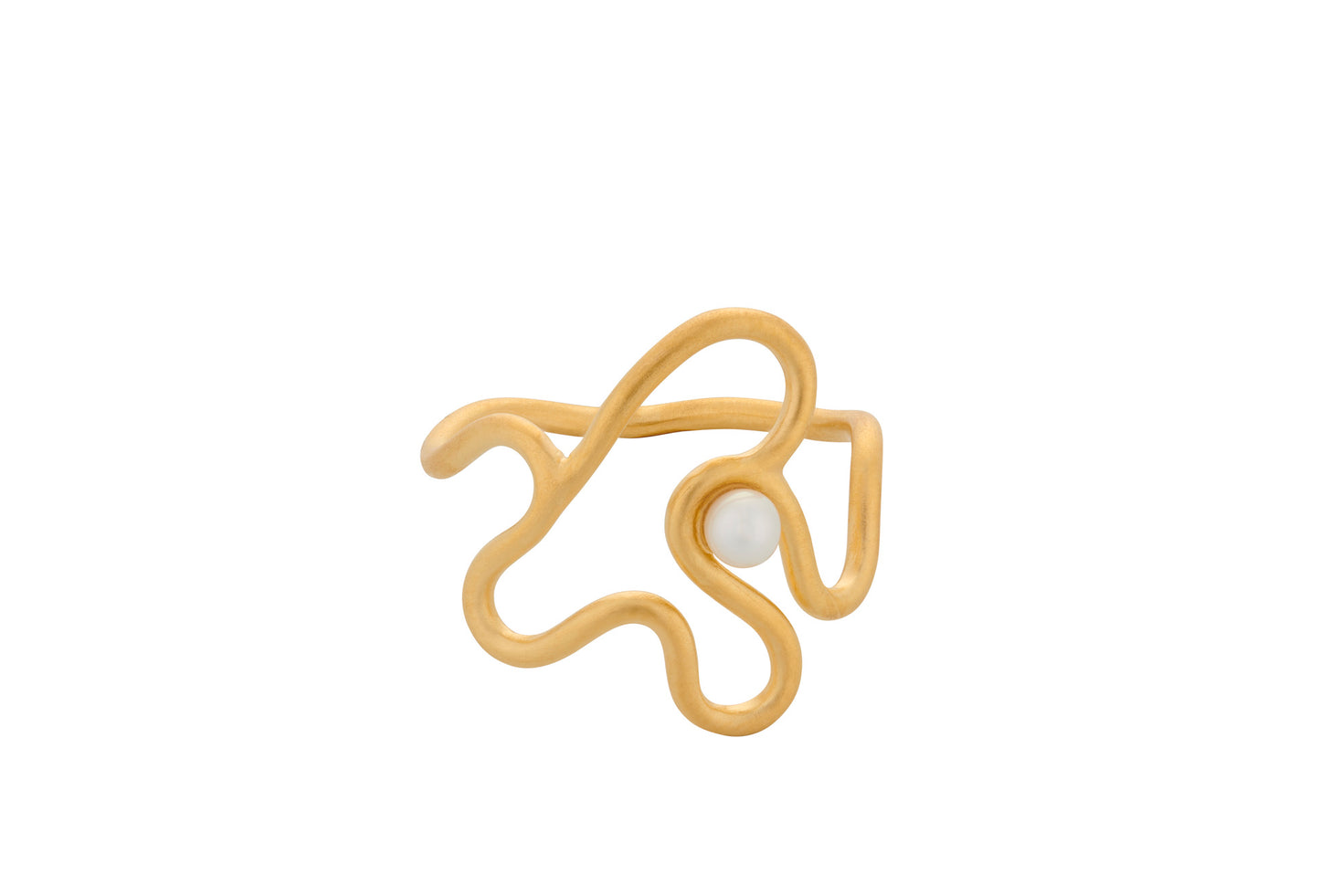 Bay Pearl Ring silber/vergoldet