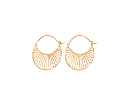 Large Daylight Earrings 30mm, 925er Silber, 18k vergoldet