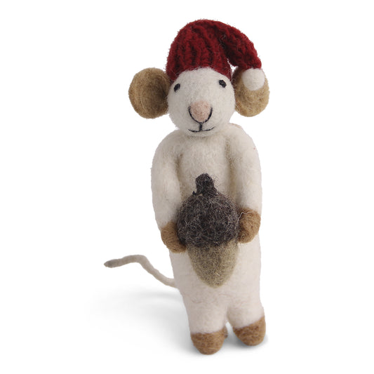 White Mouse with Acorn