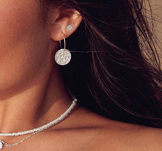 Small New Moon Earsticks silber/vergoldet