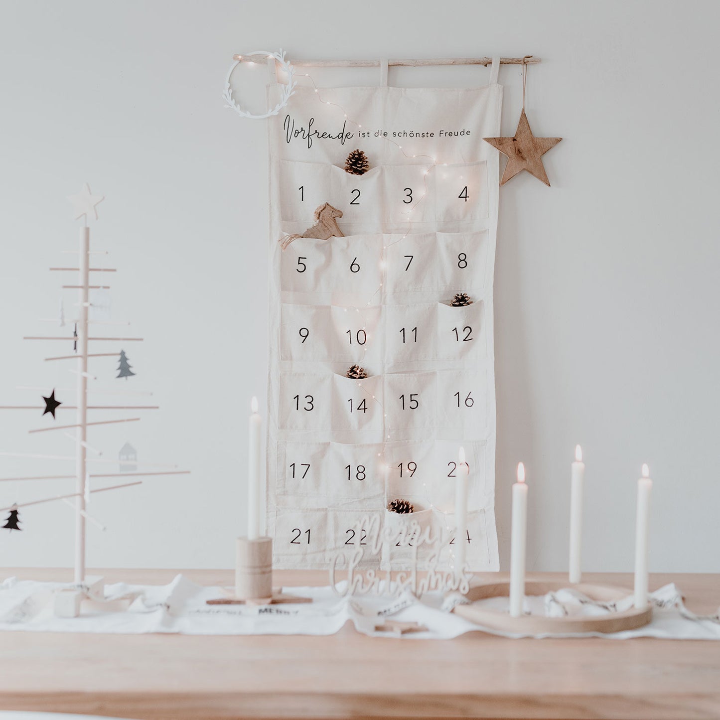 Adventskalender Vorfreude creme