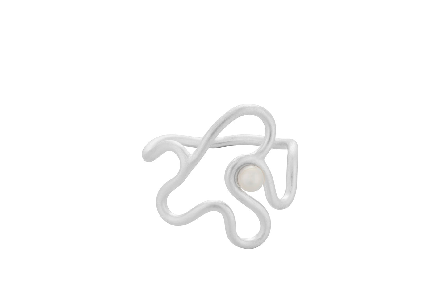 Bay Pearl Ring silber/vergoldet