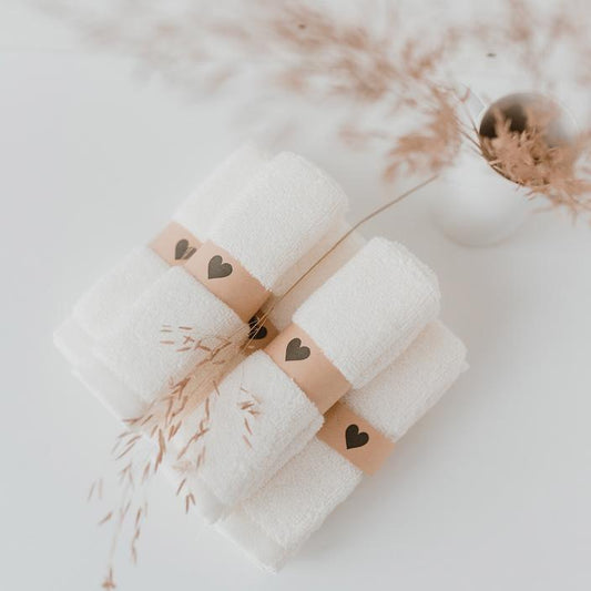 Waschlappen Herz im 6 er Set