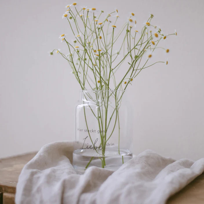 Vase aus Glas groß Liebe