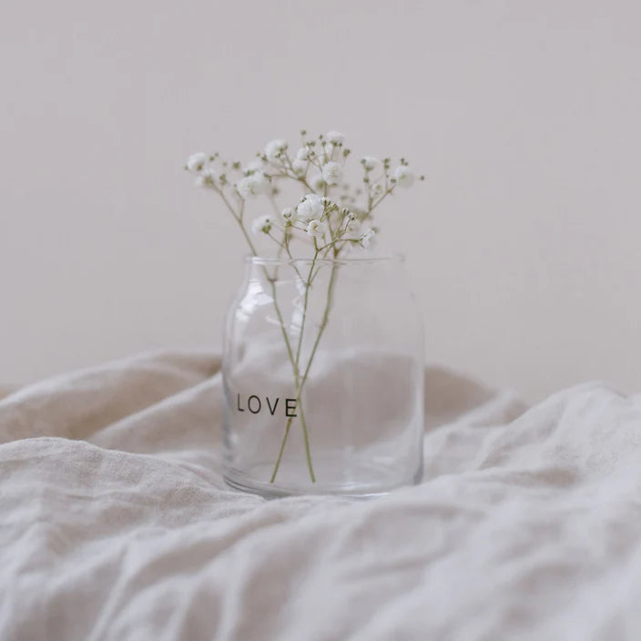 Vase aus Glas klein Love