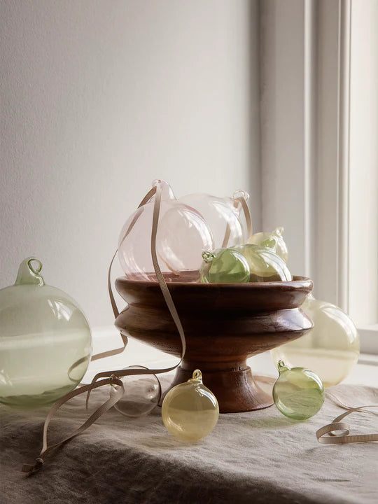 Glass Baubles L 4 Stck