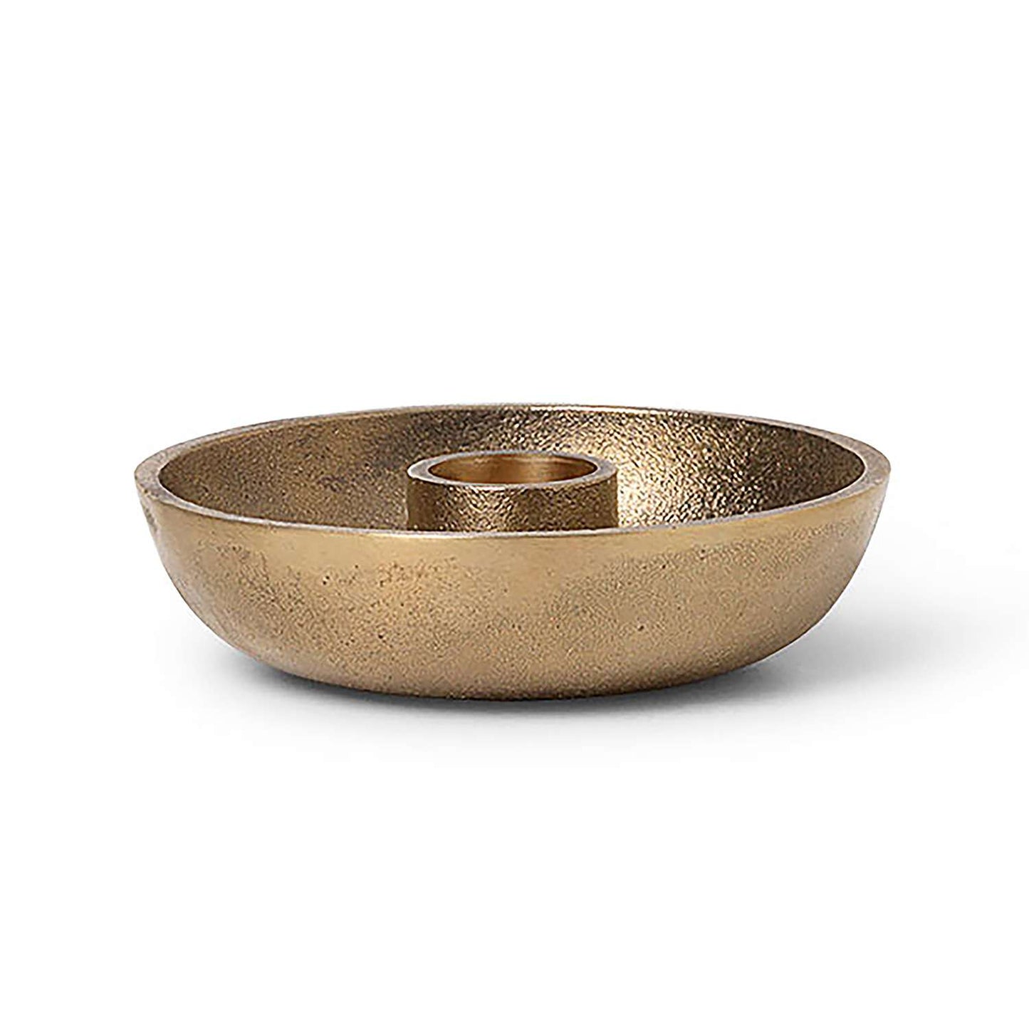 Bowl Candle Holder Brass Single
