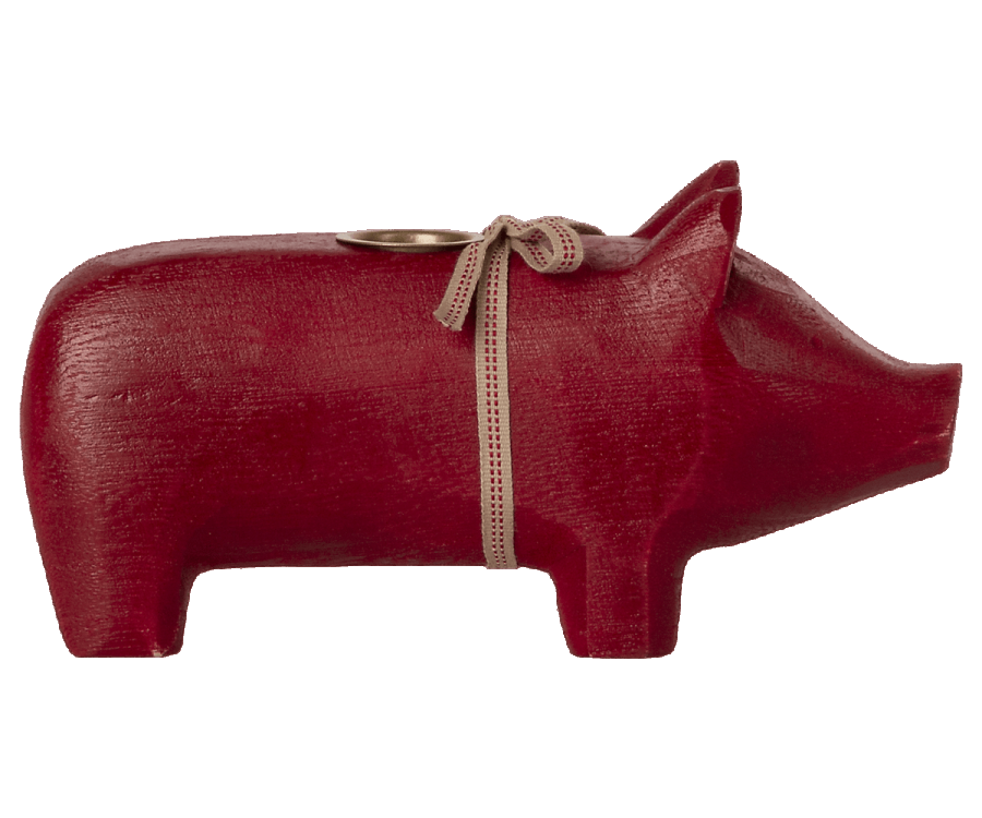 Holzschwein Medium rot