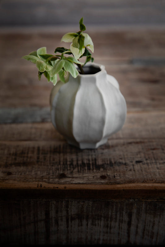 Vase Natural weiß