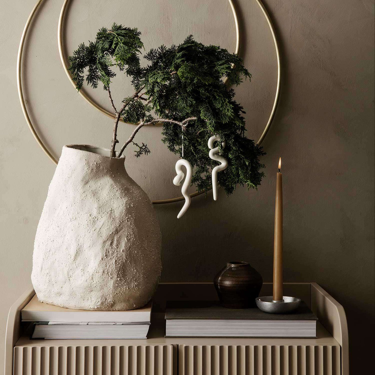 Bowl Candle Holder Brass Single