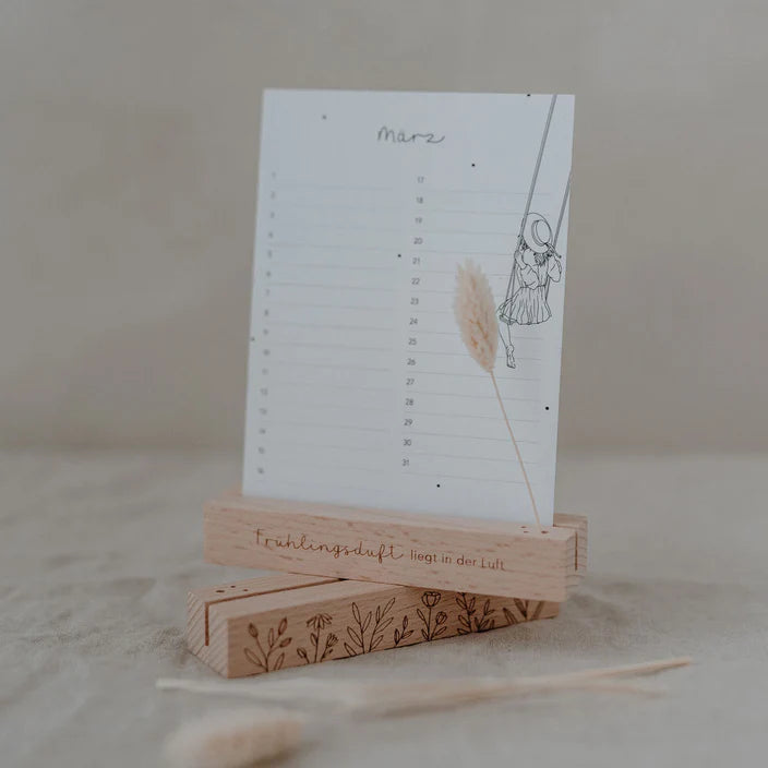 Karten und Blumenhalter Frühling