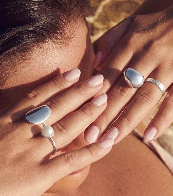 Lagoon Ring silber/vergoldet