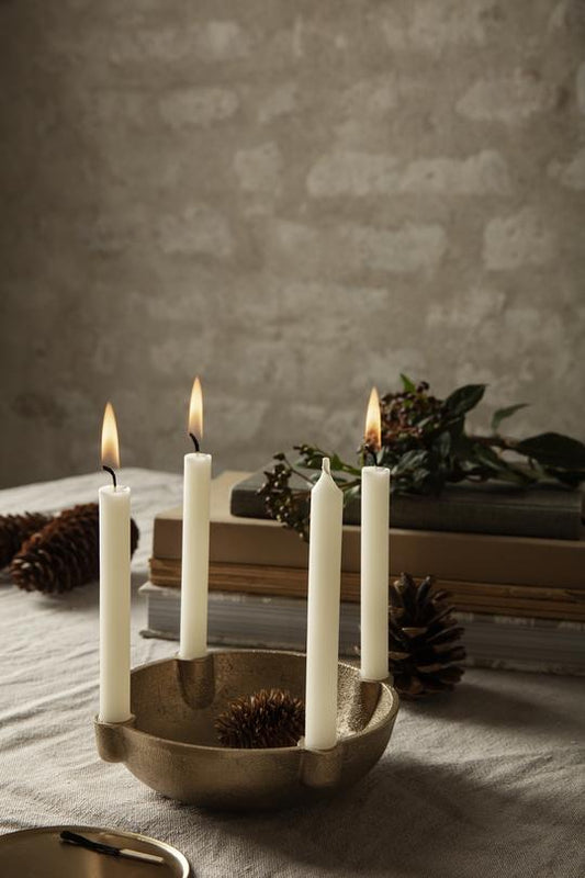 Bowl Candle Holder Brass