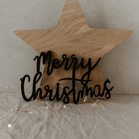 Schriftzug Merry Christmas schwarz