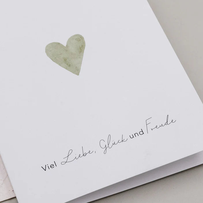 Klappkarte Herz grün