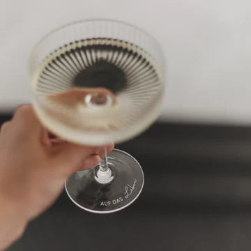 Champagner Glas auf das Leben