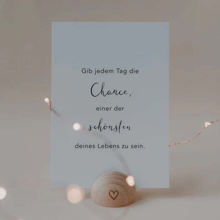 Halbrunder Kartenständer Herz