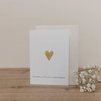 Klappkarte Herz Gold