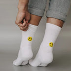 Socken Smiley weiß Größe M 39-42