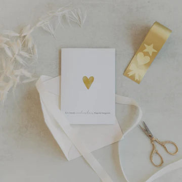 Aufkleber Stern, Herz, Schleife , Gold