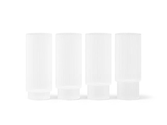 Ripple Longdrink Glasses 4Stck Frosted
