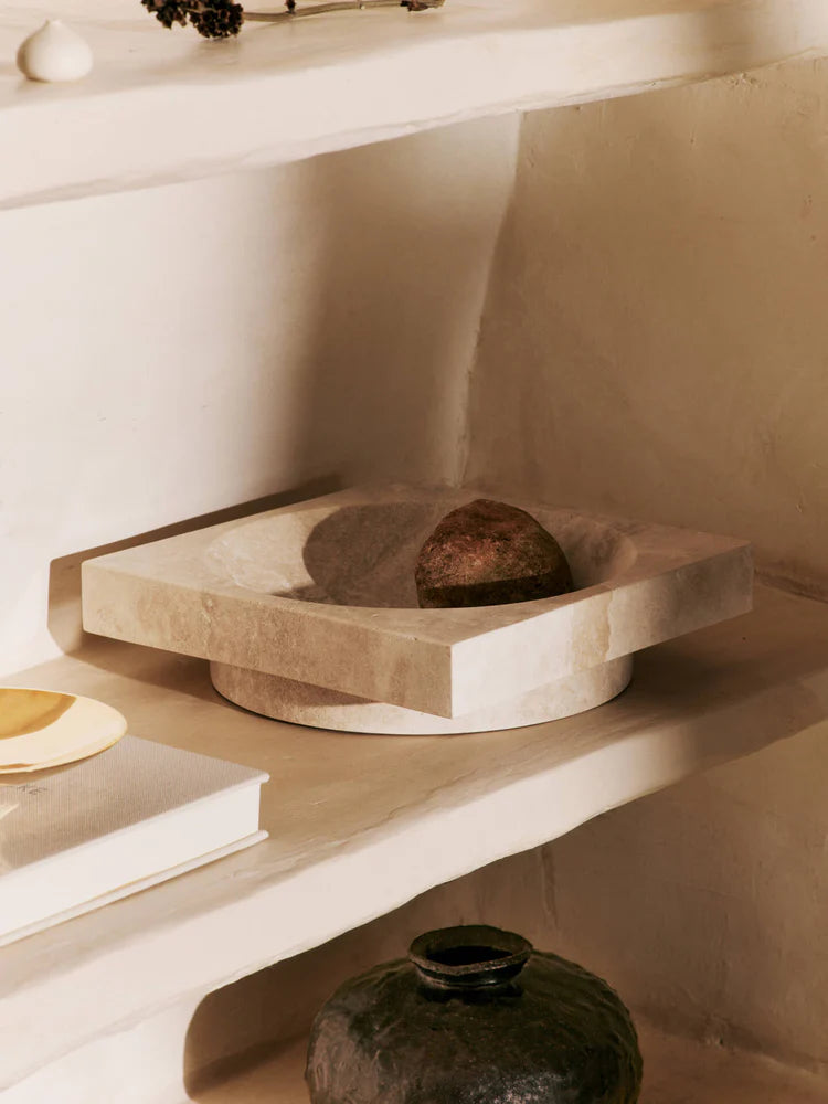 Hew Low Centrepiece travertine