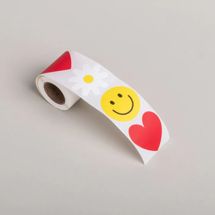 Aufkleber Herz Smiley Daisy