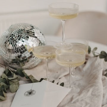 Champagner Glas auf das Leben