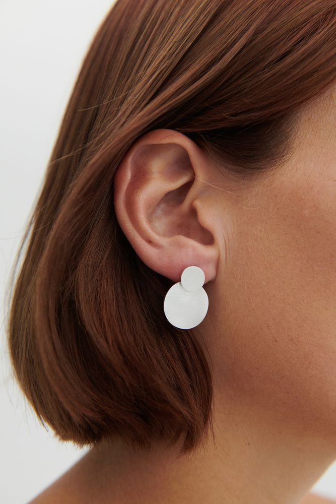 Double Coin Ohrstecker Gold