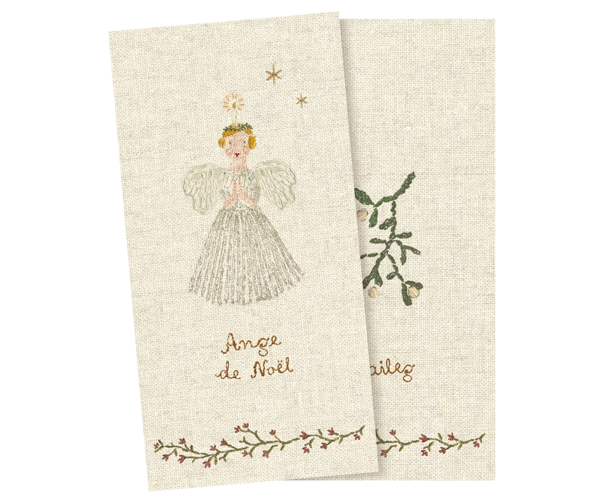 Serviette Engel weiß