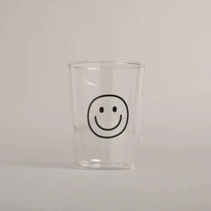 Trinkglas Smiley schwarz