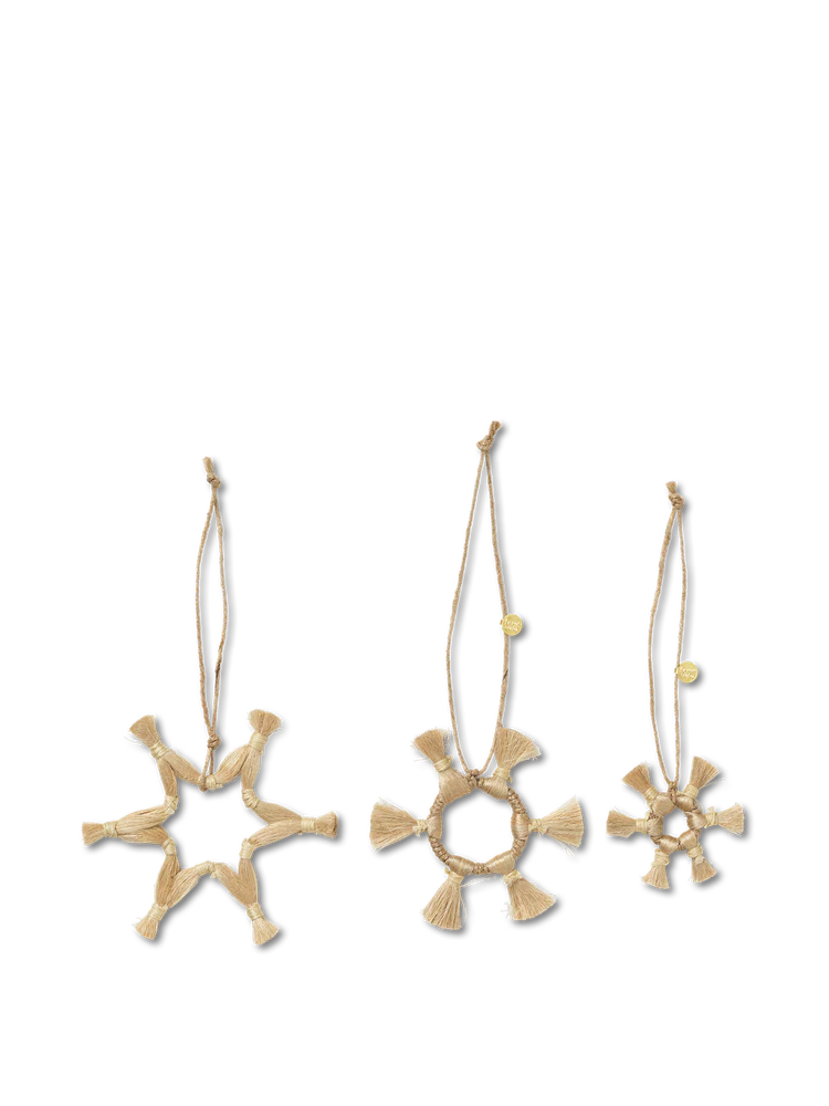 Jute Sterne 3er Set Natural