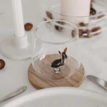 Trinkglas Rehfigur