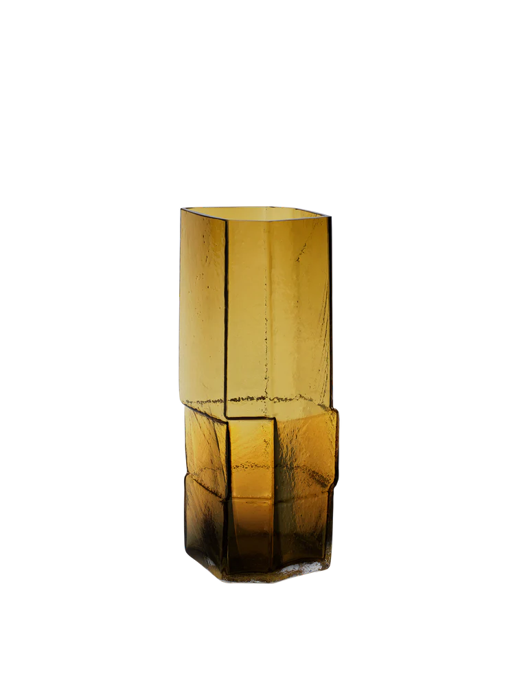 Muro Vase H 30 Recycled Amber