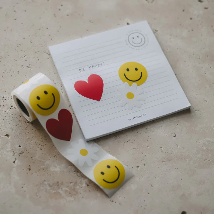 Aufkleber Herz Smiley Daisy