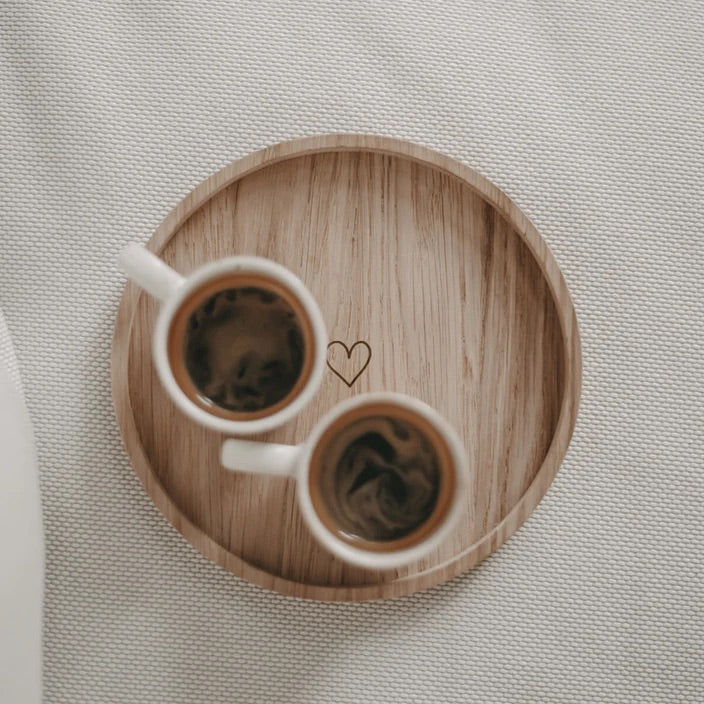 Mini Tablett Rund Herz