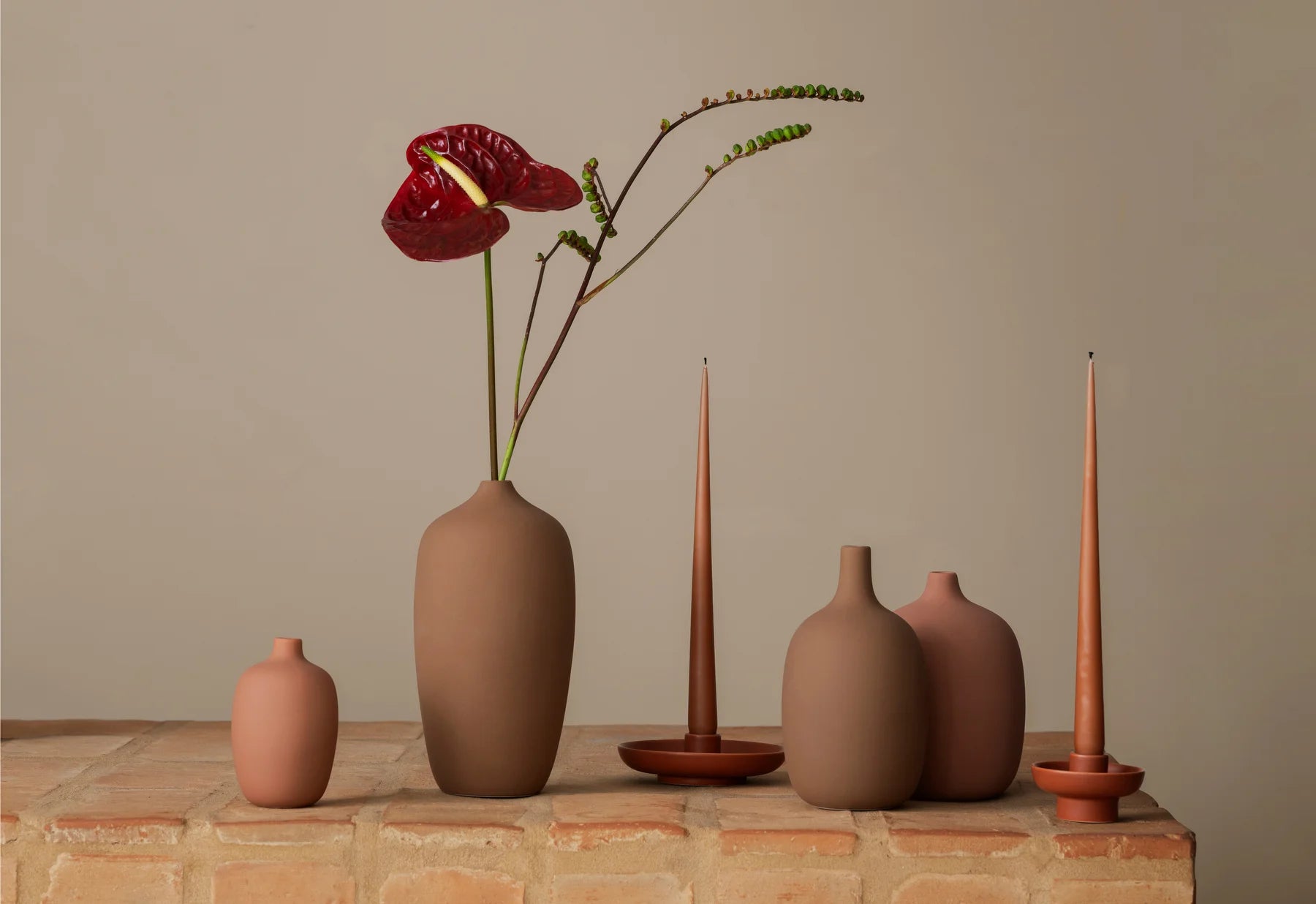 Kerzenhalter VELA Brandy Brown M